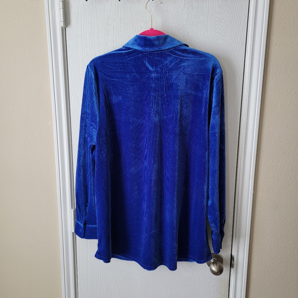 Soft Surroundings Velvet Boyfriend Shirt - Picture 2 of 9